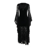 Halloween Gothic Women Dress Long Sleeve High Waist Dresses New Goth Aesthetic 9Os Sexy Slim Party Club Dress