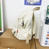Pbong  100% Cotton Small Backpacks Solid Black Leisure Or Travel Bags Soft Canvas Packages For Women High Quality Cloth Shoulder Bags