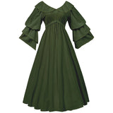 Pbong  Renaissance Women Dress Medieval Dress Halloween Corset Dress Forest Elven dress