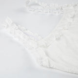 Sexy Strap Jacquard Ruffles Sleeveless Dress