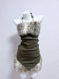 Y2k Subculture Streetwear 2 Piece Skirt Sets Sexy Hot Girl Slim Camis + Elegant Mini Skirts 2000s Harajuku Vintage Sweet Suits