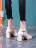 Women's Shoes Pumps Heeled Footwear Wedge with Platform Waterproof Sandals for Woman High Heels Chunky Summer 2023 Block Heel F