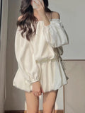 Autumn Women Elegant and Chic Mini Party Dress Fashion New Long Sleeve Vintage Casual Birthday Cute Beige Dresses