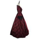 Pbong  Women Medieval Gothic Lolita Dress S-3XL, Off Shoulder Short Sleeve Cinched Waist Maxi Dress, Retro Court Cosplay Party Outfit