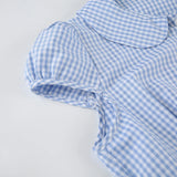 Women Plaid Shirts Short Sleeve Button Closure Summer Tops and Blouses Streetwear for Casual Daily