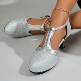 Women's Modern Dance Shoes Girls Latin Dancing Shoes Soft Outsole Ballroom Dance Shoes for Ladies High Heeled
