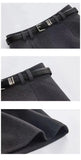Pbong  High End Fashion French Office Lady Knitted Short Skirt Y2k Simple With Belt Autumn Winter Women Jupe Harajuku Korean Punk Skirt
