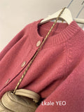 Spring Autumn 2025 Vintage Versatile Lazy Women Cardigan Sweater Coat  Loose Korean Version Female Knitted Sweater Jacket