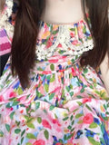 Holiday Style Off-the-shoulder Dresses for Women French Print Dress Female Summer Long Skirt Vintage Fashion Vestidos