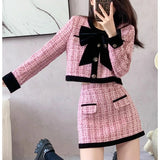 New Autumn/Winter Fashion Korean Edition Celebrity High End Small Fragrance Versatile Western Style Age Reducing Two Piece Set