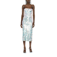 Luxury Spaghetti Strap Sleeveless Sling Cocktail Dress Women Sequins Skinny Dresses Summer Backless Party Club Dress Streetwear