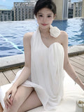 Elagant Halter Spaghetti Strap Women's Two Pieces Sets Summer Fashion Strapless Top Short Shirt Holiday Party New Outifits