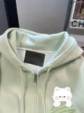 Kawaii Japan Sweet Hoodies Women Cute Cartoon Print Preppy Style Retro Sweatshirts Casual Loose Long Sleeve Lady Outwear