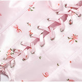 Pbong  Club Printed Fish-bone Corset Women's Sexy Sleeveless Back Lace-up Waist-cinching Female Tank Tops Lady Summer Outwear New