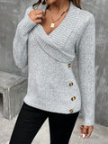 Women's fashion big collar pullover long sleeved autumn and winter knitted sweater