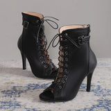 Woman Ankle Latin Dance Shoes For Girls Soft Bottom Ballroom Salsa Dancing Ladies High Heel Latino