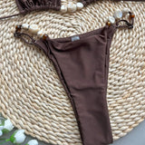 New Bikini Sexy Bikini Solid Color Split Women's Swimsuit