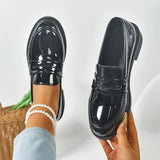 Women's Flat Shoes British Style Jk Little Leather Shoes Summer Womens Loafers New French Round Toe Office Lady Shoes women