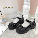 new Shoes Lolita Shoes Women Japanese Style Mary Jane Shoes Women Vintage Girls High Heel Platform College Student Big Size 43