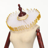 Pbong  Vintage Style Ruffled Collar Neck Ruff Medieval Victorian Style Clown Collar Cosplay
