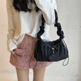 Simple Fashion Fold Shoulder Bag Vintage Casual Designer Underarm Crossbody Bag Women 2024 New Luxury Handbags High Quality