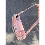 Hot Grils Y2k Handbag Women Vintage Sweet Cool Heart Chain Pink Underarm Bag Female Fairycore Aesthetic Shoulder Bag new