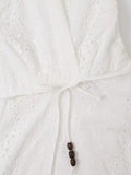 Hollow Out Embroidery Long Dress 2025 New Summer Sleeveless Halter Neck Vacation Beach Women Dress Fashion Backless White Dress