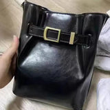 Cow Leather Shouder Bags for Women Korean Fashion Bucket Underarm Bag New Autumn Genuine Leather Crossbody Bag Bolsas