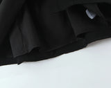 Pbong  Sexy Black Spliced Lace Ruffles O neck Sleeveless Dress Women Tie Bow Sashes Back Single-breasted Buttons Tank Dresses Vestidos