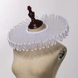 Pbong  Vintage Style Ruffled Collar Neck Ruff Medieval Victorian Style Clown Collar Cosplay