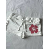 Pbong  American Retro Spicy Girl Print Shorts New Slim High Waist Sport Pants Casual Versatile Y2k Aesthetic Streetwear