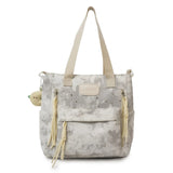 Pbong  Women's Star & Moon Print Backpack Tassel Detail Multi Pocket Adjustable Strap Casual Daily School Travel Bag Back Pack