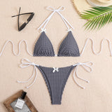 Women's Bikini Two-Piece New Split Fresh Print Swimsuit