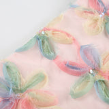 Pbong  Holiday Flower Textured Short Slimming Skirts Women Summer Low Waist All Match Mesh Patchwork Mini Skirt Y2K Aesthetics
