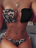 Tie Back Marble Sleeveless Bikini Women Sexy String Swimsuit Swimwear Female Bathers Bathing Swimming Swim Suit Beachwear