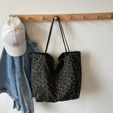 Pbong  Leopard Large Shoulder Shopper Bag for Women High Quality Lady Crossbody Tote Bags Korean Fashion Luxury Designer Female Handbag