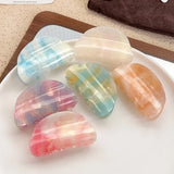 8CM Colorful Semicircle Acrylic Hair Clip Hairpins Women Hair Crab Hair Claws Women Make Up Washing Tool Hair Accessories ﻿