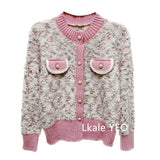 Autumn And Winter 2025 Elegant Korean Version Women Knitted Cardigan Sweater Coat Temperament Versatile Female Sweater Jacket