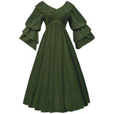 Pbong  Renaissance Women Dress Medieval Dress Halloween Corset Dress Forest Elven dress