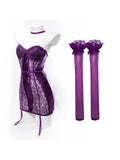 Pbong  Sexy Backless Strapless Dresses for Summer Women's Dress New Fashion Hollow Out Lace Back Hanging Neck Versatile Dress Woman