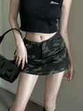 Pbong  Camouflage Cargo Skirt Women Streetwear Y2K Sexy Mini Skirt American Vintage High Waist Casual Female Slim Skirt Summer New