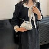 Mini Silver Gold Leather Crossbody Bags for Women Fashion Designer Retro Handbags and Purses Soft Cloud Bag