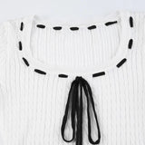 Sweet Square Neck Knitted A-Line Knit Dress