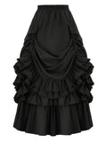 Pbong  Summer Y2k Gothic Retro Lolita Skirt Women Medieval Vintage Cake Skirt Fashion Cosplay Costume Fluffy Layered Puffy Skirt New
