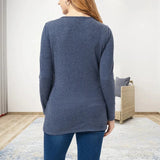 Pbong  Summe Round-neck Long-sleeved Multicolored Top Suitable for Breastfeeding Pregnant Women Ladies' T-shirt Sweatshirt Long Sleeves