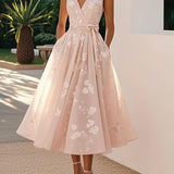 Pbong  Elegant Sleeveless Off Shoulder Long Dresses Women Summer Fashion Floral Print Lace-up Maxi Dress Casual