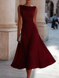 Pbong  Elegant Sleeveless Party Maxi Dress Women Summer Fashion Solid Color Backless Slim Long Dresses Casual