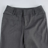 Y2K Vintage Slightly Flared Suit Pant Fashion Elegant Casual Low-rise Straight Skinny Solid Trousers Streetwear Clothes