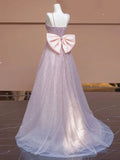 Pbong  Satin One-oulder Bridal Gown Simple Elegance Floor-Length Train Wedding Dr for Smaller Brides Outgoing Chic Sle
