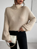 New autumn and winter high neck long sleeved pullover sweater
